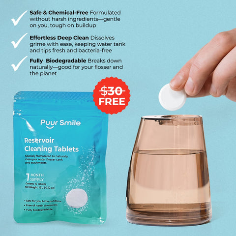 PUURSMILE WATER FLOSSER - 55% OFF LABOR DAY  SALE + 4 FREE GIFTS (WORTH $150)