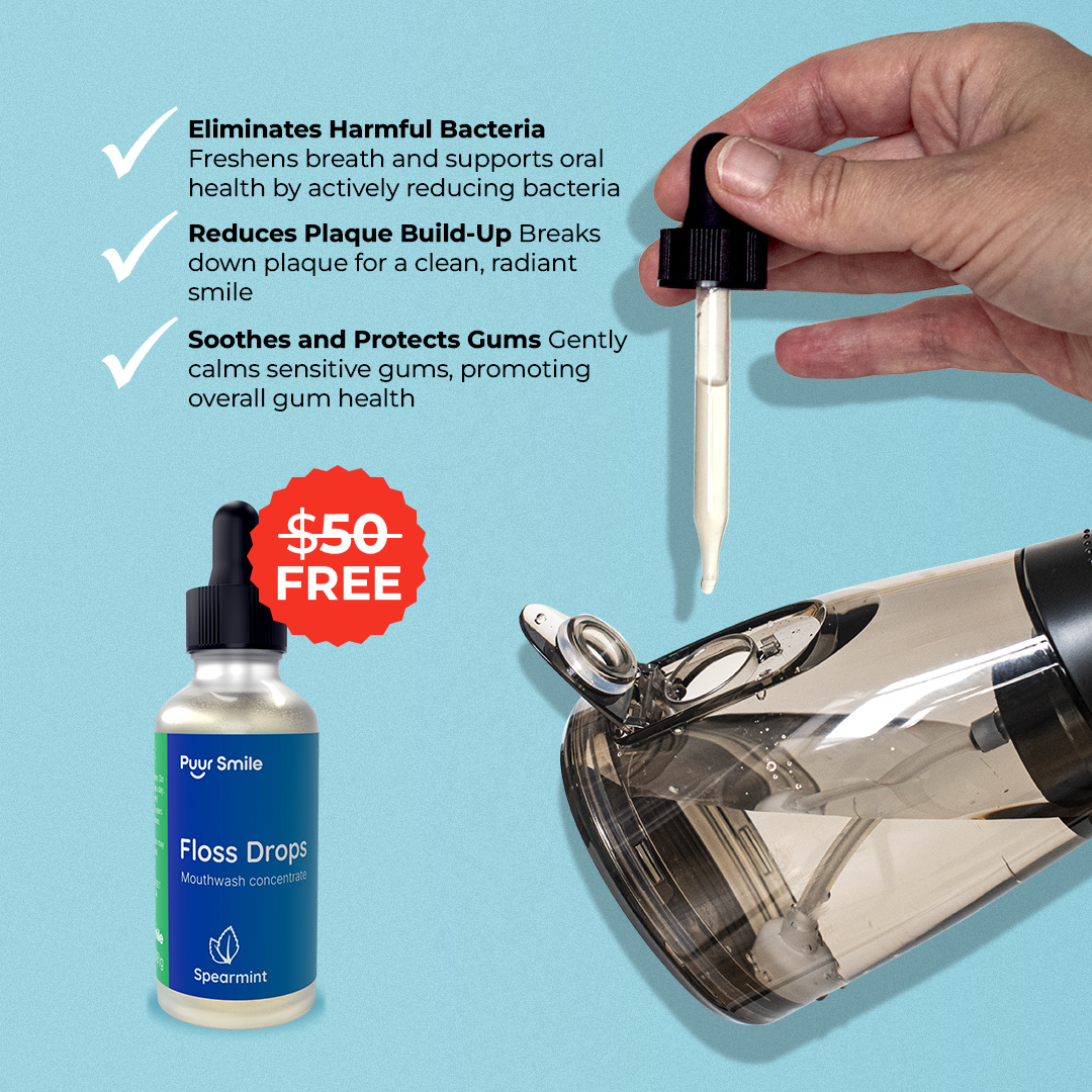 PUURSMILE WATER FLOSSER - 55% OFF LABOR DAY  SALE + 4 FREE GIFTS (WORTH $150)